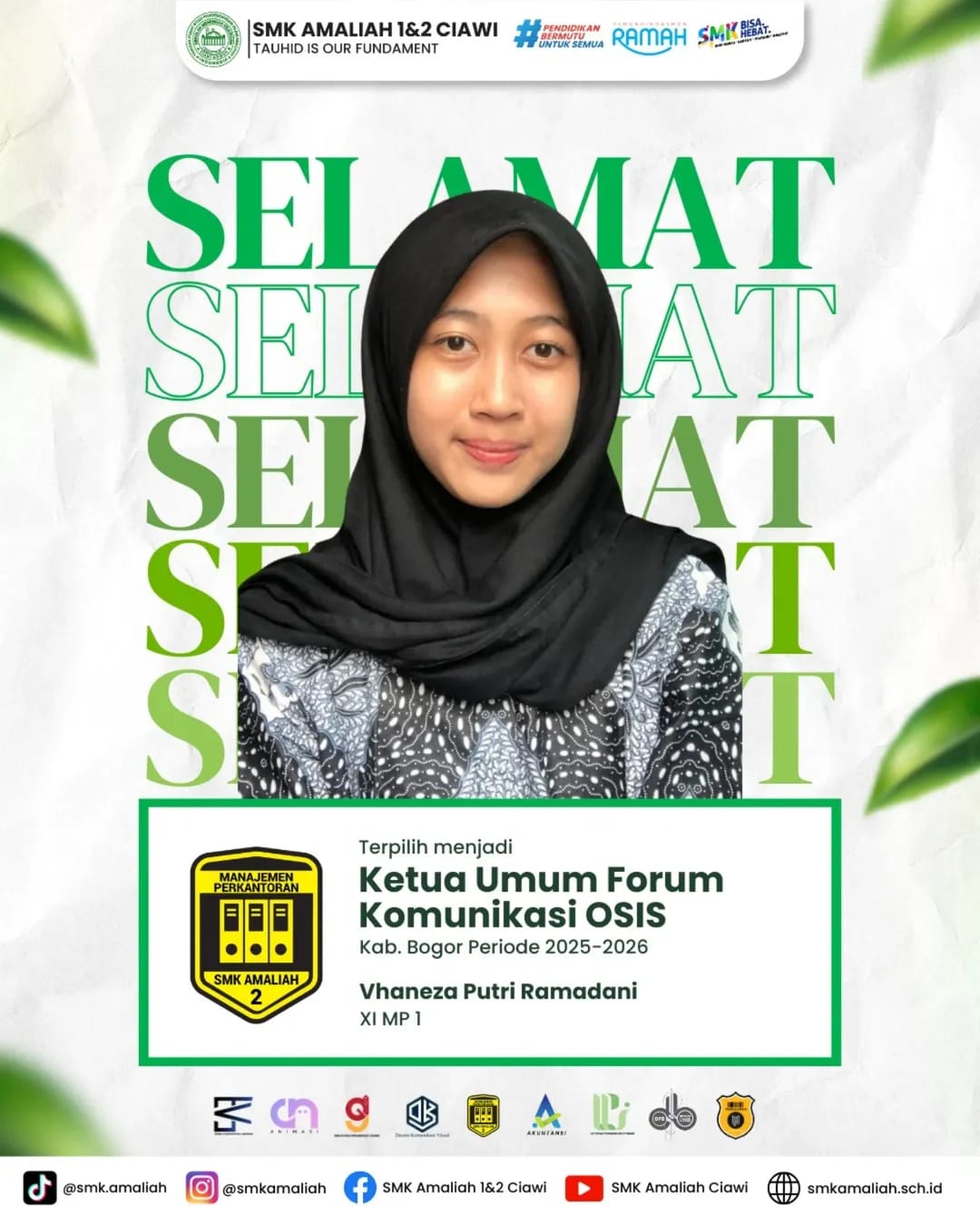 Ketua Umum Forum Komunikasi OSIS kab, Bogor Periode 2025-2026